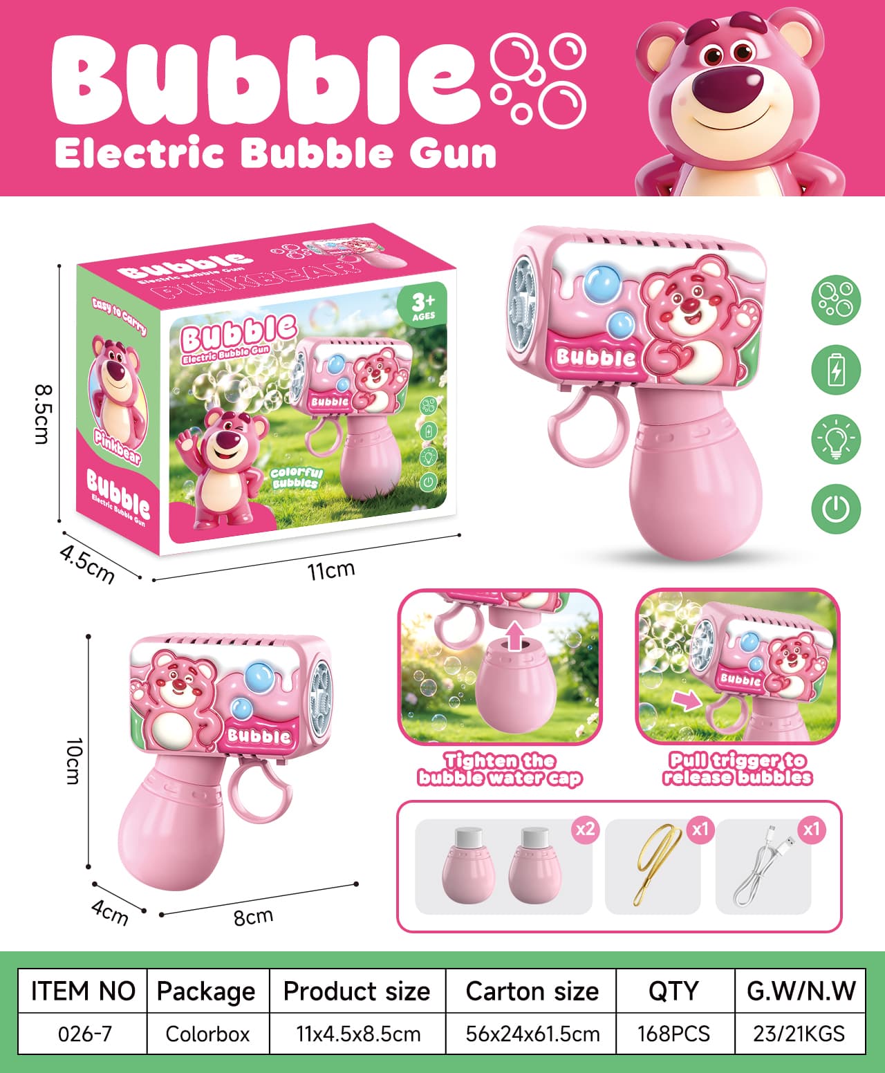 026 3D Pocket Bubble Machine - Rechargeable Version view 7