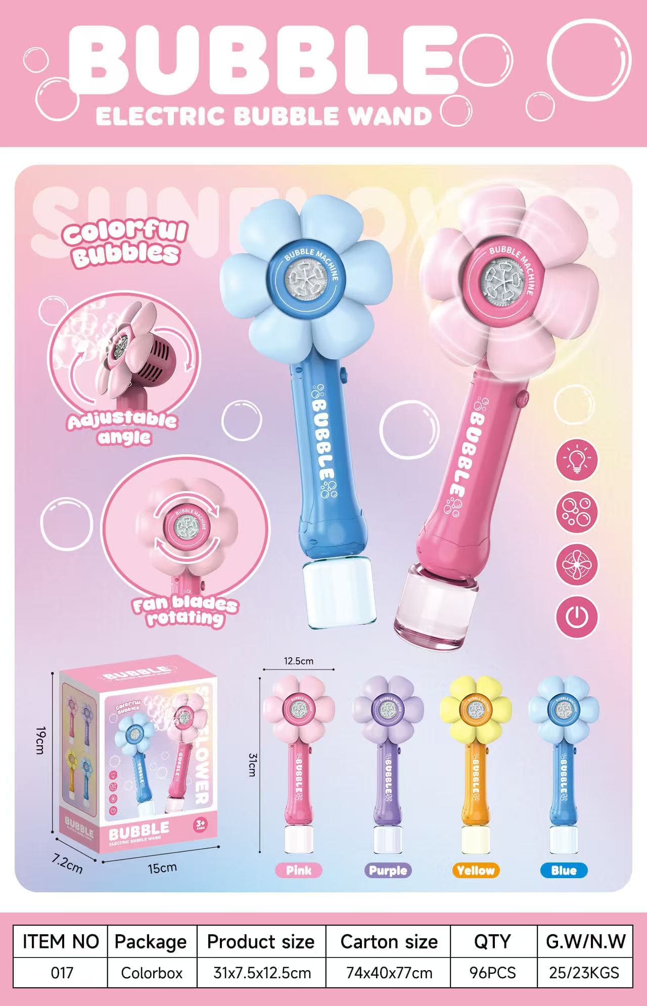 017 Electric Bubble Toy